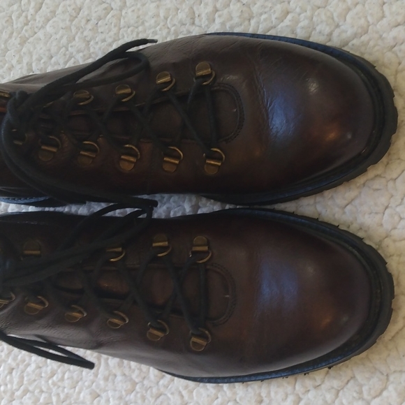 Mercanti Fiorentini Brown Calfskin Leather Hiking Boots (Made in Italy) 10.5 M - Picture 8 of 10